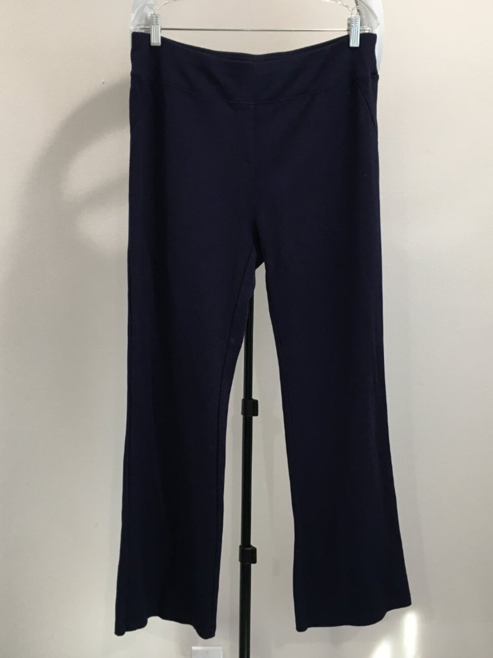 TAPATA Dark Blue Ponte Pull On Mock Fly Stretchy Pants